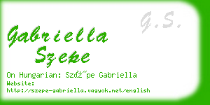 gabriella szepe business card